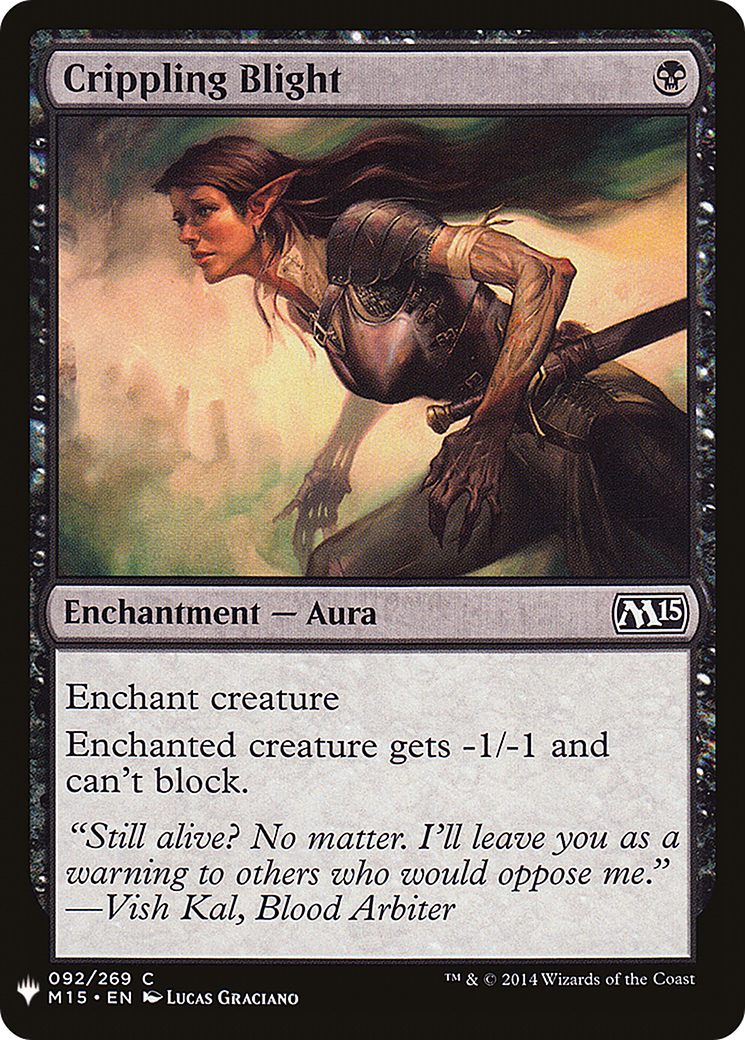 Crippling Blight (LIST-092) [Mystery Booster] The List MTG Single Wizards of the Coast