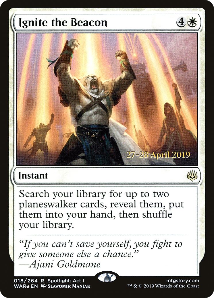 Ignite the Beacon (PRE-018) [War of the Spark Promos] Foil MTG Single Wizards of the Coast