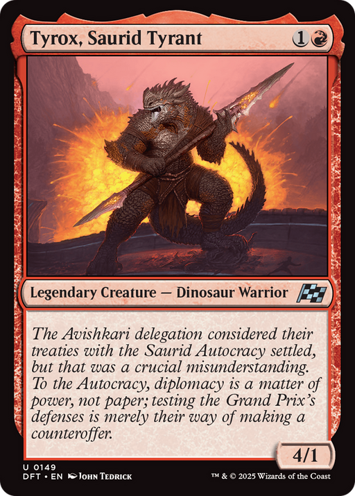 Tyrox, Saurid Tyrant (DFT-149) [Aetherdrift] Foil MTG Single Wizards of the Coast