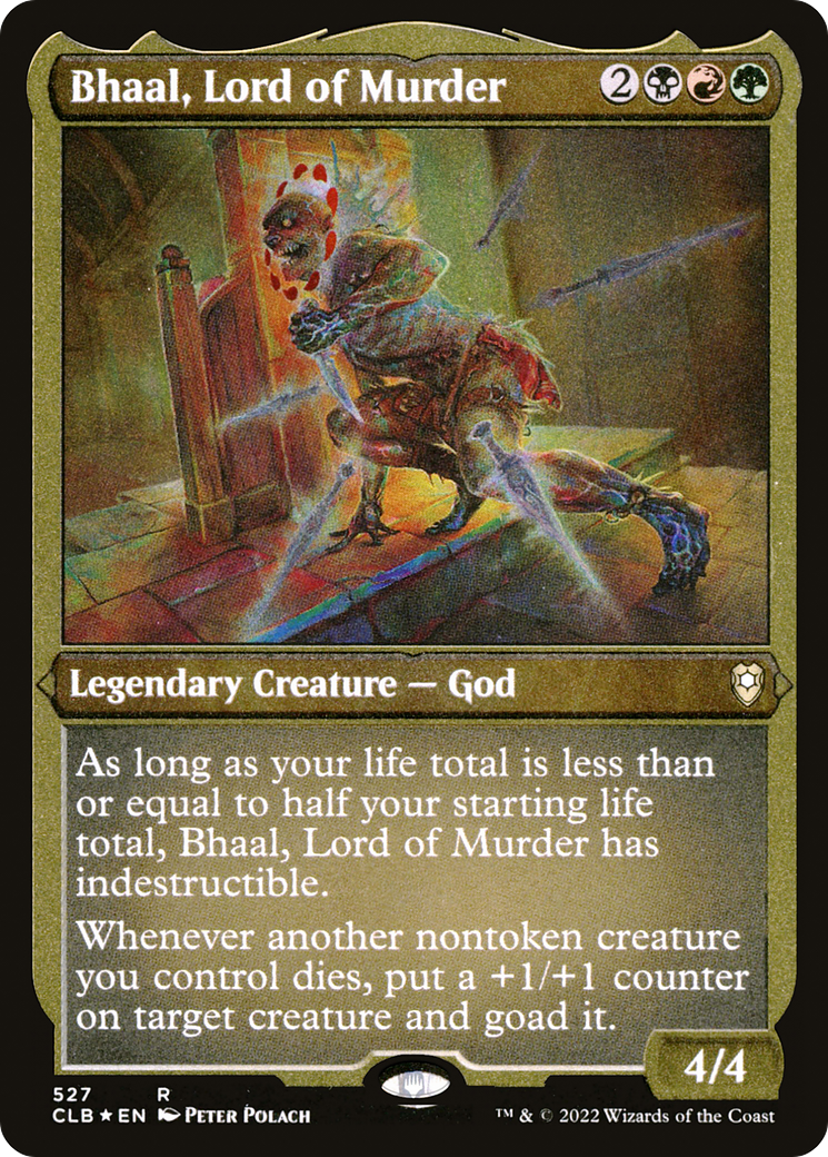 Bhaal, Lord of Murder (CLB-527) [Commander Legends: Battle for Baldur's Gate] Etched Foil MTG Single Wizards of the Coast