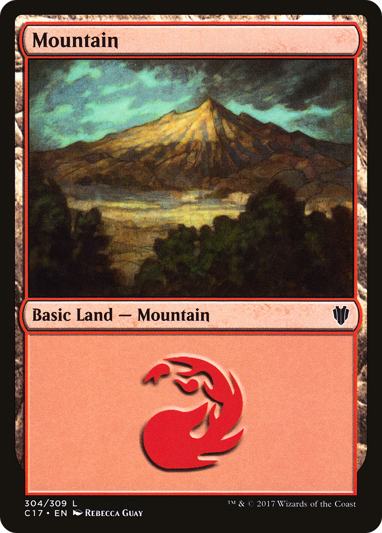 Mountain (C17-304) [Commander 2017] MTG Single Wizards of the Coast