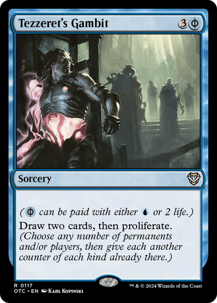 Tezzeret's Gambit (OTC-117) [Outlaws of Thunder Junction Commander] MTG Single Wizards of the Coast