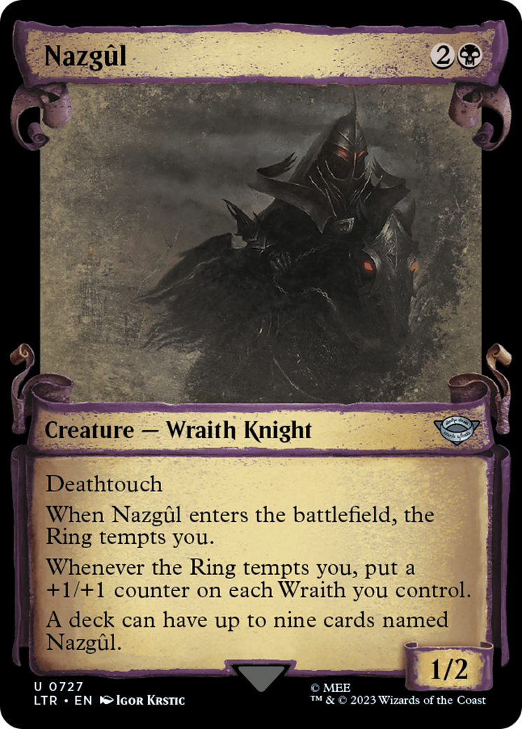 Nazgul (0727) (Showcase Scrolls) (LTR-727) [The Lord of the Rings: Tales of Middle-earth] (Showcase) MTG Single Wizards of the Coast