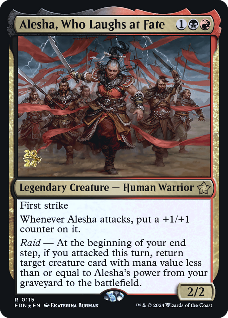 Alesha, Who Laughs at Fate (PRE-115) [Foundations Promos] Foil MTG Single Wizards of the Coast