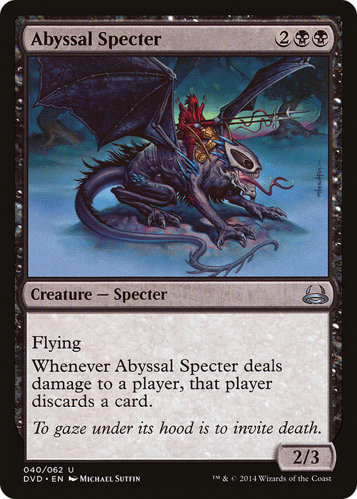 Abyssal Specter (DD3-040) [Misc] Duel Decks Anthology: Divine vs. Demonic MTG Single Wizards of the Coast