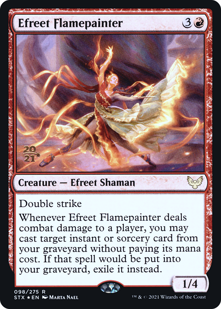 Efreet Flamepainter (PRE-098) [Strixhaven: School of Mages Promos] Foil MTG Single Wizards of the Coast