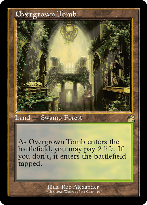Overgrown Tomb (RVR-407) [Ravnica Remastered] MTG Single Wizards of the Coast