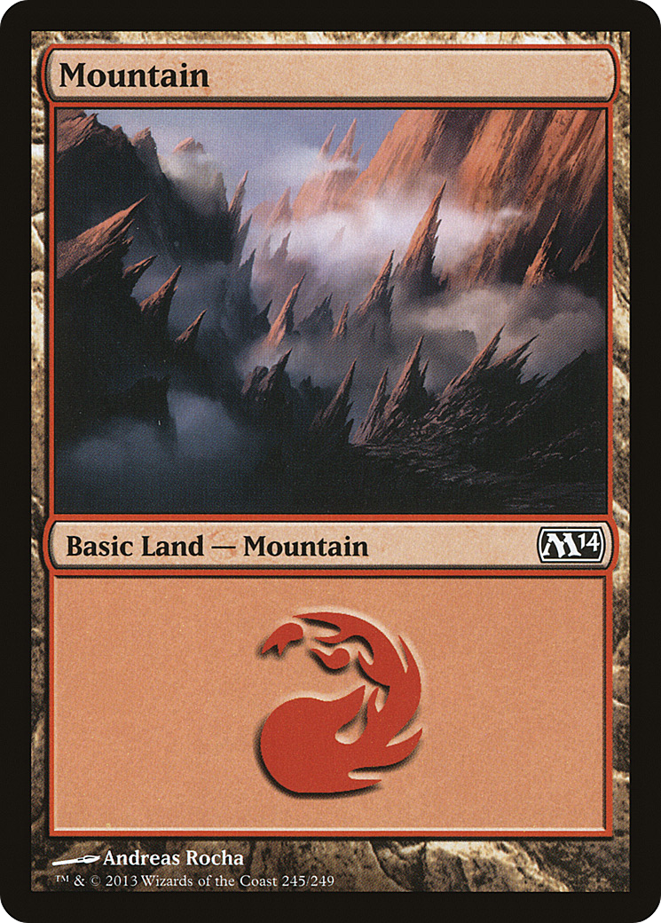 Mountain (M14-245) [Magic 2014] Foil MTG Single Wizards of the Coast