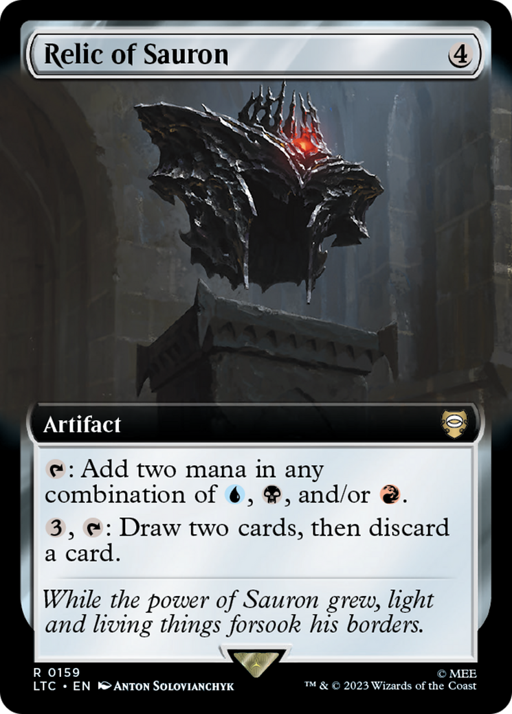 Relic of Sauron (LTC-159) [Tales of Middle-earth Commander] (Extended Art) Foil MTG Single Wizards of the Coast