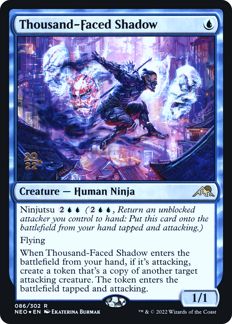 Thousand-Faced Shadow (PRE-086) [Kamigawa: Neon Dynasty Promos] Foil MTG Single Wizards of the Coast