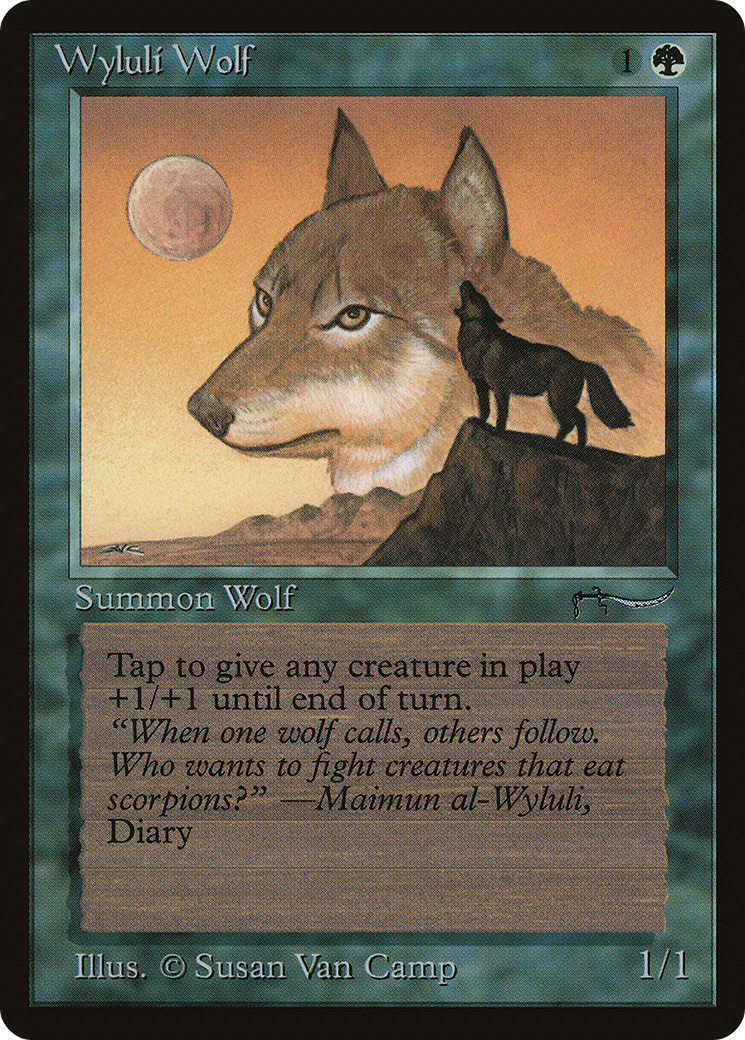 Wyluli Wolf (ARN-) [Oldschool] Arabian Nights MTG Single Wizards of the Coast