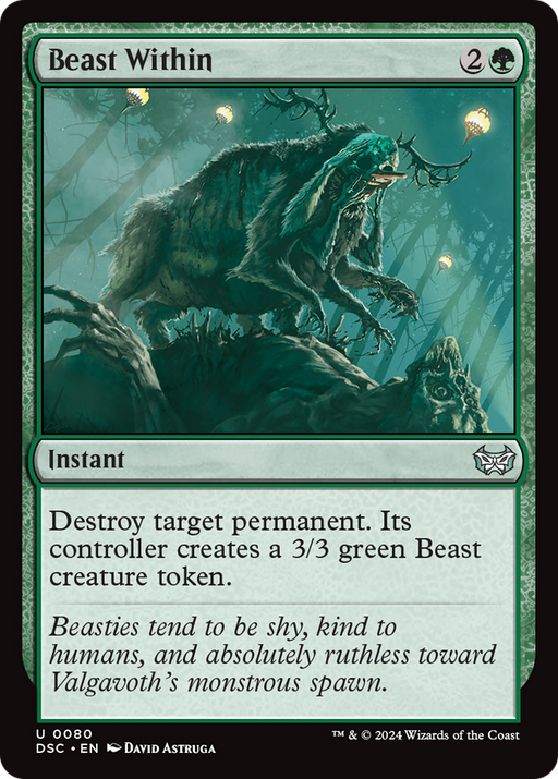 Beast Within (DSC-080) [Duskmourn: House of Horror Commander] MTG Single Wizards of the Coast