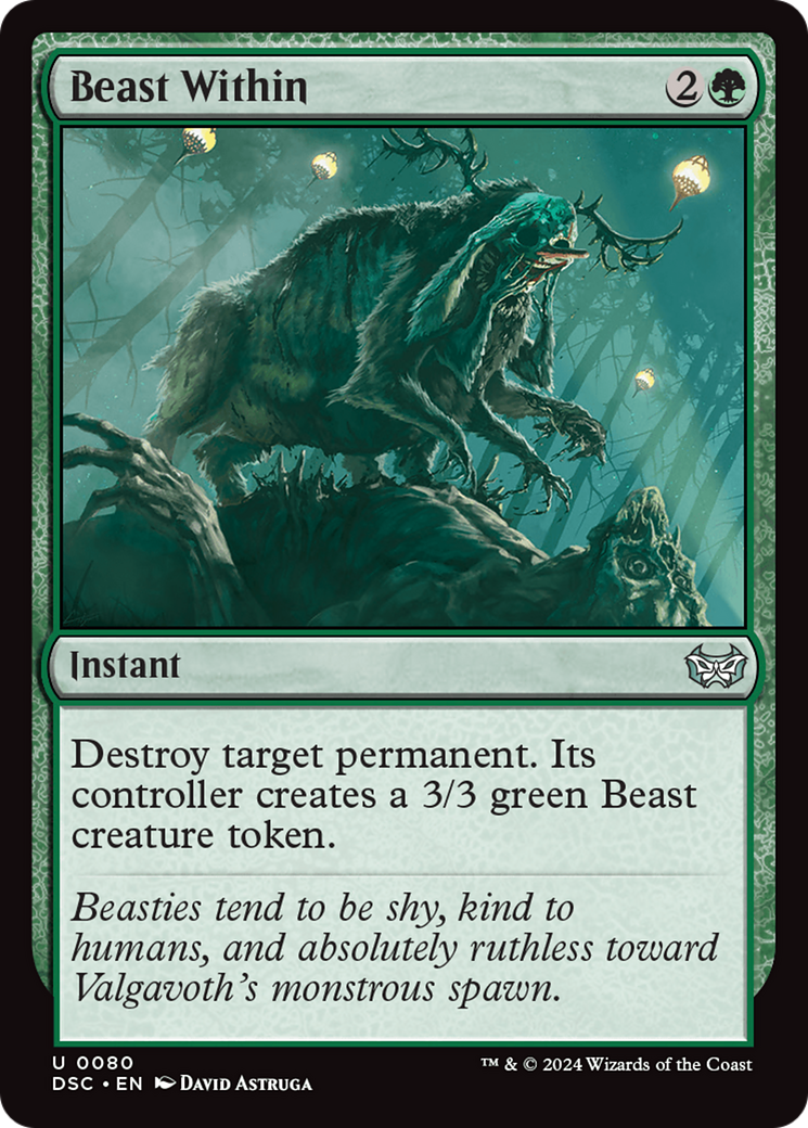 Beast Within (DSC-080) [Duskmourn: House of Horror Commander] MTG Single Wizards of the Coast