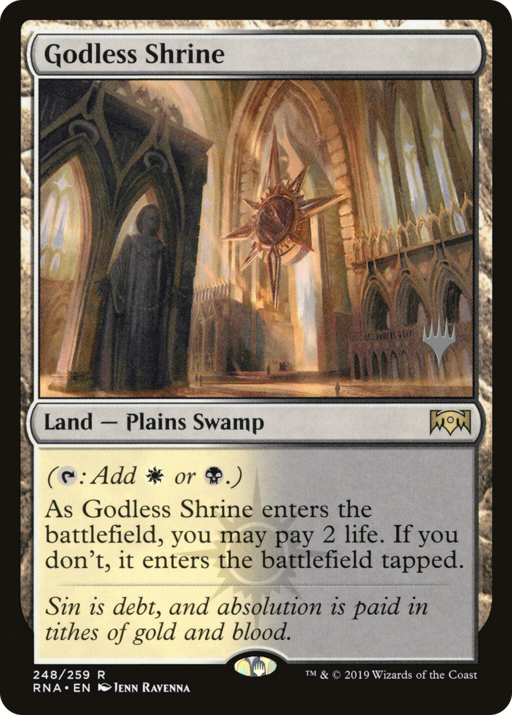 Godless Shrine (PPELD-248) [Ravnica Allegiance Promos] Foil MTG Single Wizards of the Coast