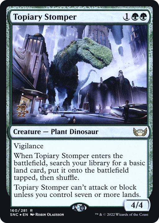 Topiary Stomper (PRE-160) [Streets of New Capenna Promos] Foil MTG Single Wizards of the Coast