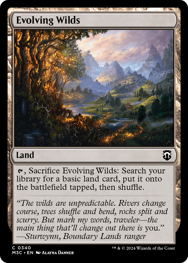 Evolving Wilds (M3C-340) [Modern Horizons 3 Commander] MTG Single Wizards of the Coast