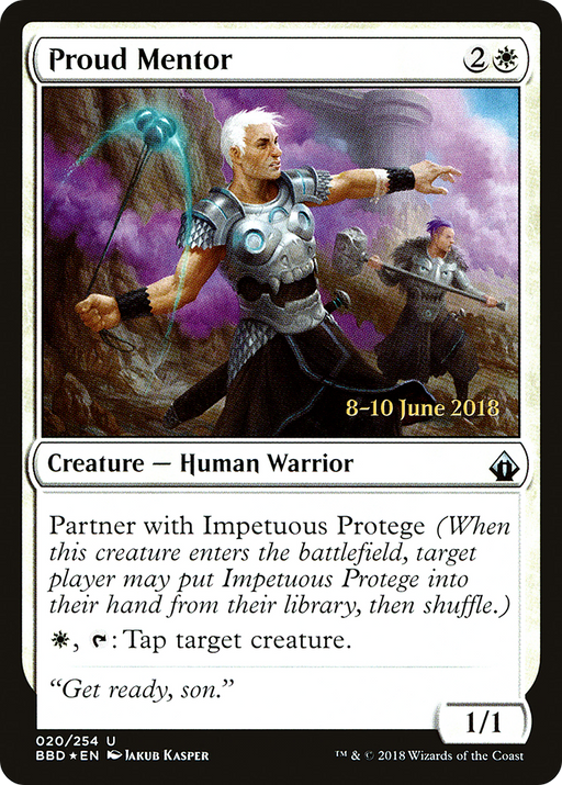 Proud Mentor (LARP-20S) [Battlebond Promos] Foil MTG Single Wizards of the Coast