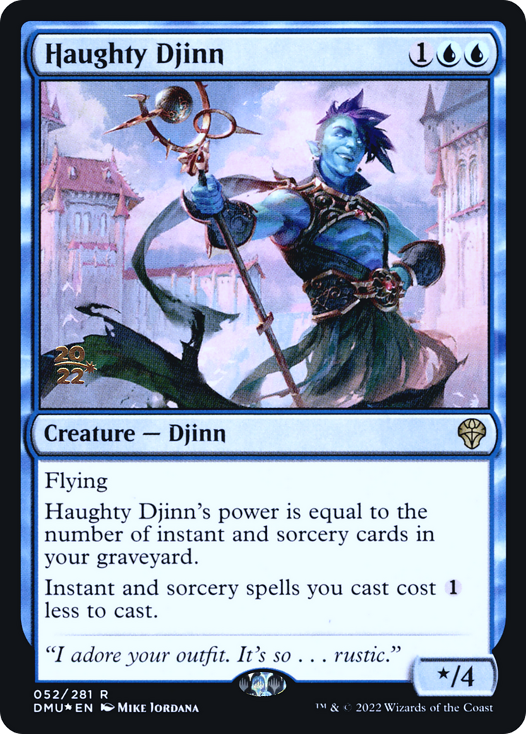 Haughty Djinn (PRE-052) [Dominaria United Promos] Foil MTG Single Wizards of the Coast