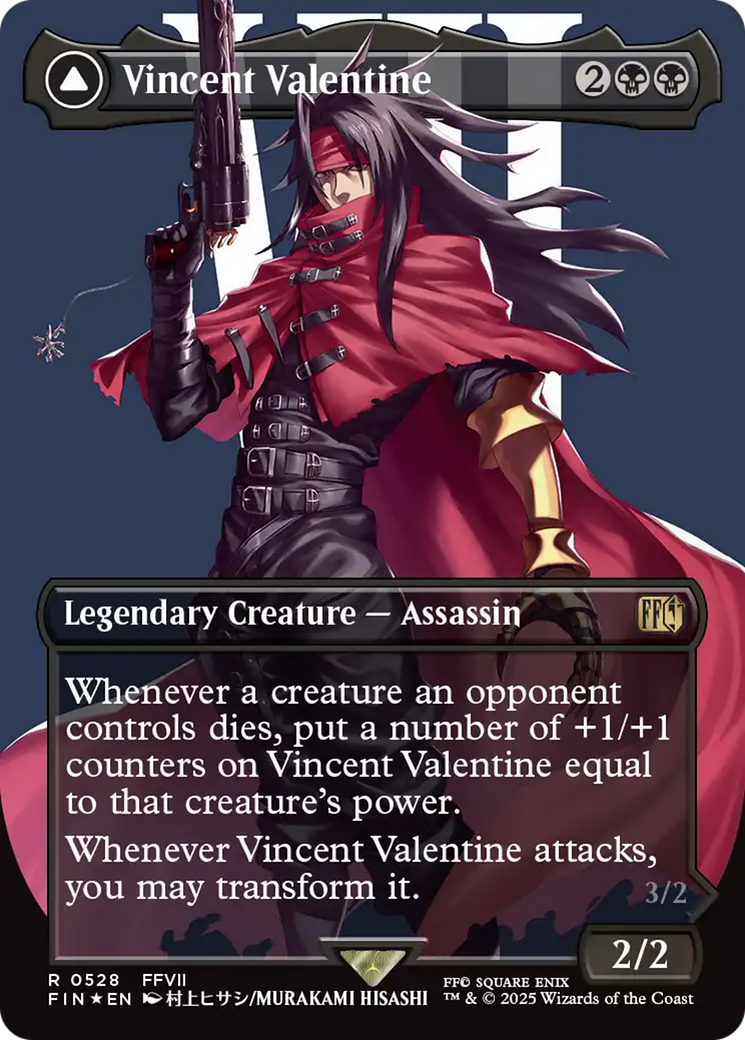 Vincent Valentine // Galian Beast (Surge Foil) (FIN-528) [FINAL FANTASY] (Borderless) Foil MTG Single Wizards of the Coast