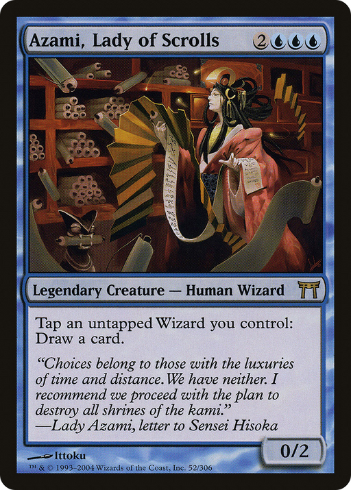 Azami, Lady of Scrolls (CHK-052) [Champions of Kamigawa] MTG Single Wizards of the Coast