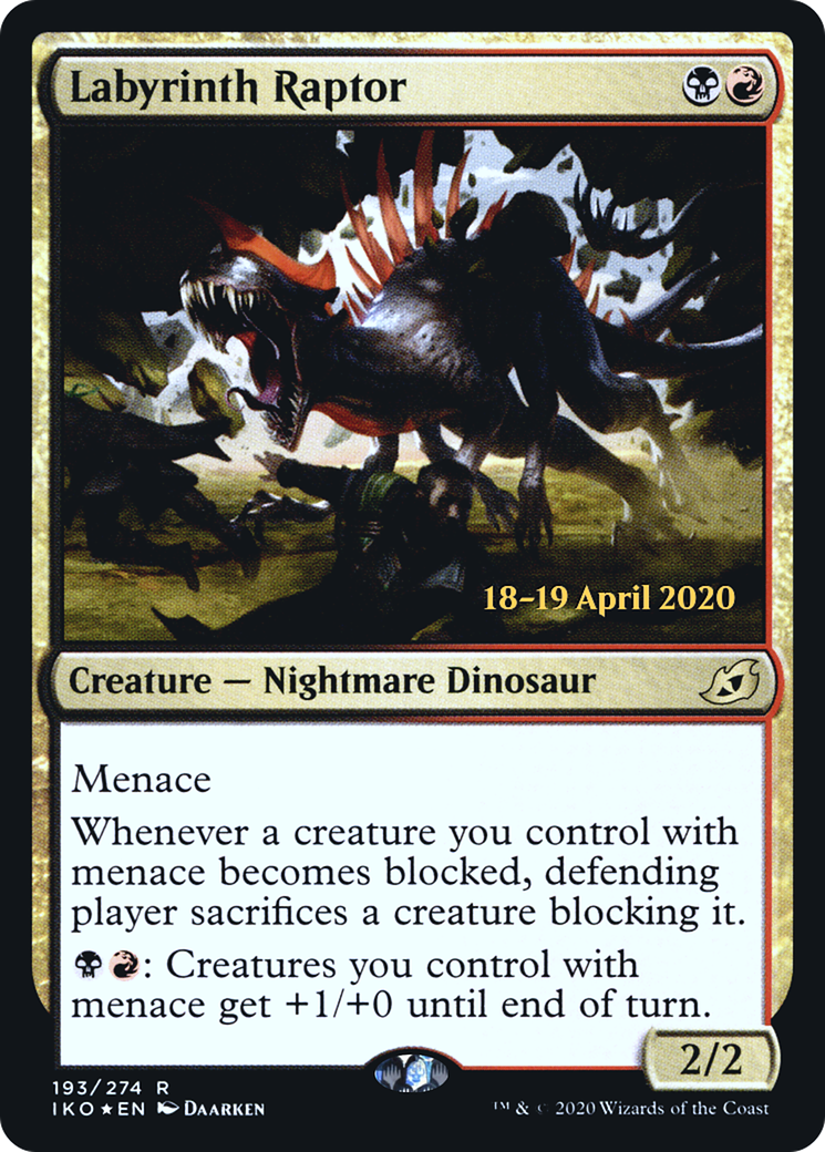 Labyrinth Raptor (PRE-193) [Ikoria: Lair of Behemoths Promos] Foil MTG Single Wizards of the Coast