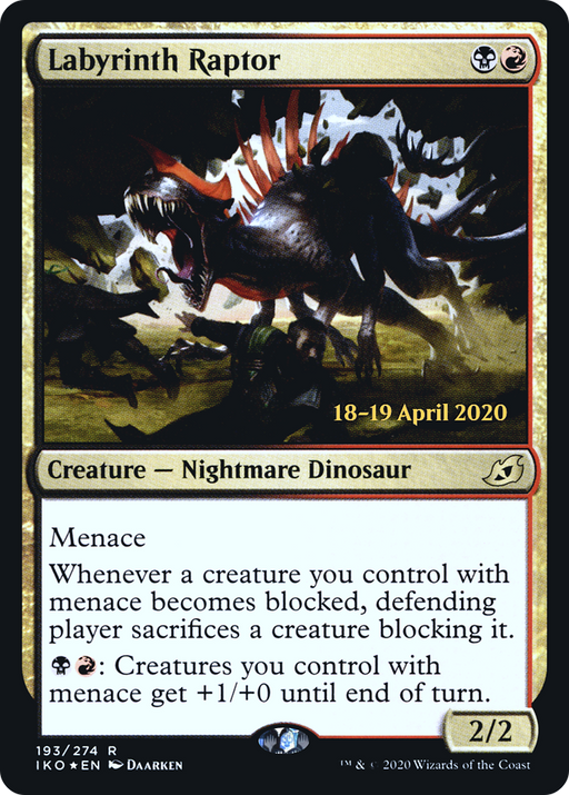 Labyrinth Raptor (PRE-193) [Ikoria: Lair of Behemoths Promos] Foil MTG Single Wizards of the Coast