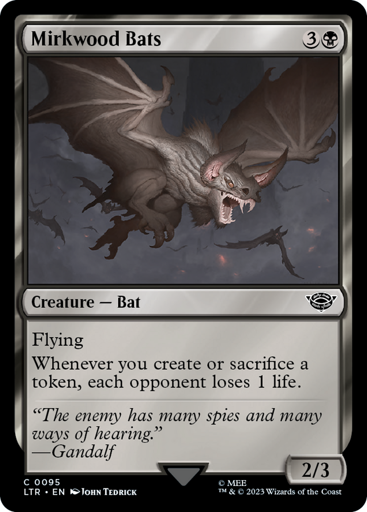 Mirkwood Bats (LTR-095) [The Lord of the Rings: Tales of Middle-earth] MTG Single Wizards of the Coast