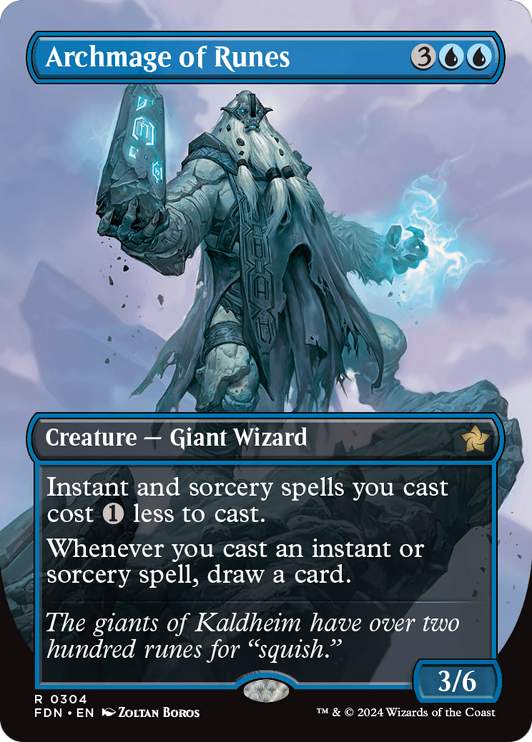 Archmage of Runes (FDN-304) [Foundations] (Borderless) MTG Single Wizards of the Coast