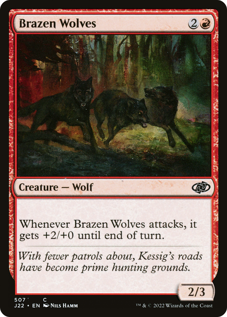 Brazen Wolves (J22-507) [Jumpstart 2022] MTG Single Wizards of the Coast