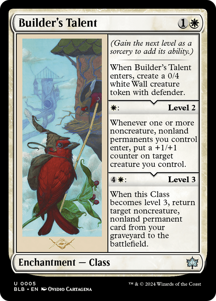 Builder's Talent (BLB-005) [Bloomburrow] MTG Single Wizards of the Coast