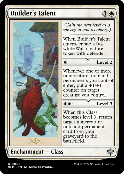 Builder's Talent (BLB-005) [Bloomburrow] MTG Single Wizards of the Coast
