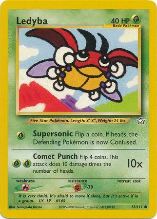 Ledyba 63/111 Unlimited [Vintage: Neo Genesis] Pokemon Single Pokémon