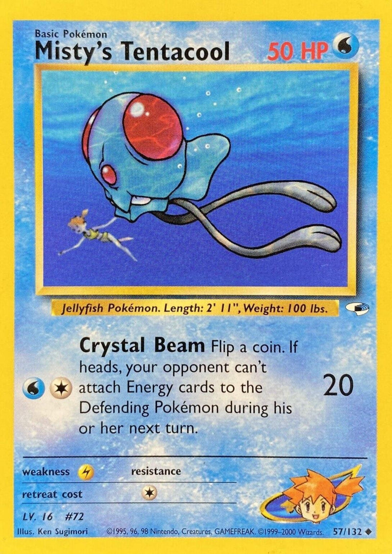 Misty's Tentacool (57) (57/132) Unlimited [Gym Heroes] Pokemon Single Pokémon