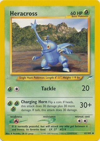 Heracross 041/105 Unlimited [Vintage: Neo Destiny] Pokemon Single Pokémon