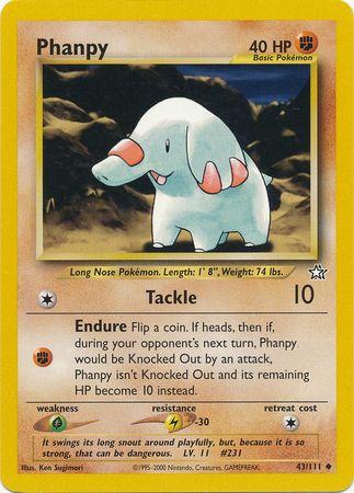 Phanpy 43/111 Unlimited [Vintage: Neo Genesis] Pokemon Single Pokémon