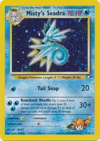 Misty's Seadra (9/132) Unlimited Holofoil [Vintage: Gym Heroes] Pokemon Single Pokémon