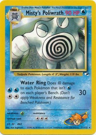 Misty's Poliwrath (31/132) Unlimited [Vintage: Gym Heroes] Pokemon Single Pokémon