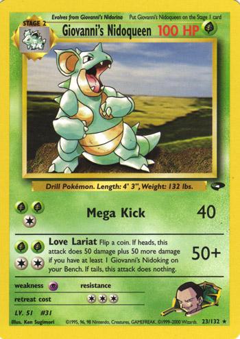 Giovanni's Nidoqueen (23/132) Unlimited [Vintage: Gym Challenge] Pokemon Single Pokémon