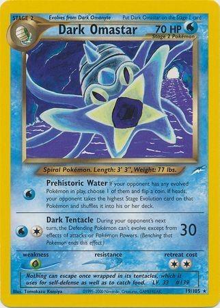 Dark Omastar (/105) Unlimited [Vintage: Neo Destiny] Pokemon Single Pokémon