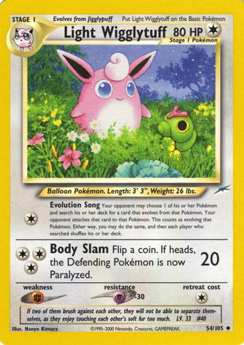 Light Wigglytuff 54/105 Unlimited [Vintage: Neo Destiny] Pokemon Single Pokémon