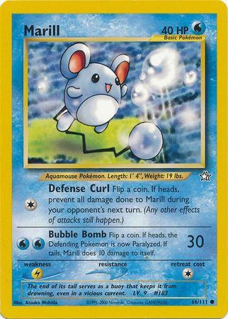 Marill 66/111 Unlimited [Vintage: Neo Genesis] Pokemon Single Pokémon