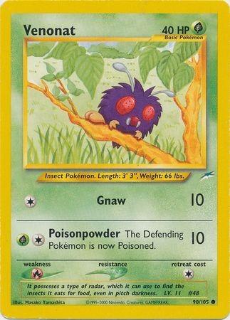 Venonat 90/105 Unlimited [Vintage: Neo Destiny] Pokemon Single Pokémon