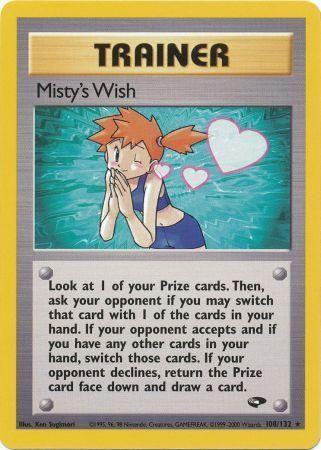 Misty's Wish (108/132) Unlimited [Vintage: Gym Challenge] Pokemon Single Pokémon