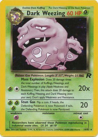 Dark Weezing (14/82) Unlimited Holofoil [Vintage: Team Rocket] Pokemon Single Pokémon
