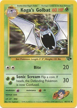 Koga's Golbat 46/132 Unlimited [Vintage: Gym Challenge] Pokemon Single Pokémon