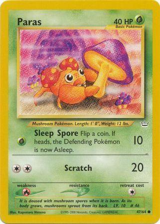Paras (47/64) Unlimited [Vintage: Neo Revelation] Pokemon Single Pokémon