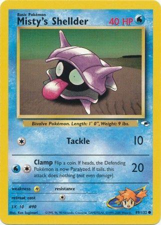 Misty's Shellder (89/132) Unlimited [Vintage: Gym Heroes] Pokemon Single Pokémon