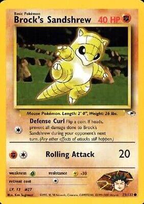 Brock's Sandshrew (71/132) Unlimited [Vintage: Gym Heroes] Pokemon Single Pokémon