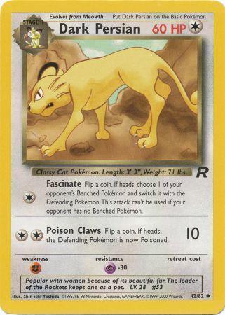 Dark Persian (42/82) Unlimited [Vintage: Team Rocket] Pokemon Single Pokémon