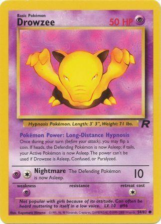 Drowzee (54/82) Unlimited [Vintage: Team Rocket] Pokemon Single Pokémon